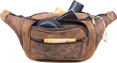 STILORD 'Maverick' - чоловіча/жіноча поясна/наплічна сумка з м'якої шкіри (Colorado, коричнева)