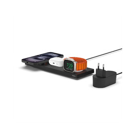 Belkin MagSafe Зарядний пристрій 3-в-1 бездротовий, сертифікований MFi, для iPhone 16/15/14/13/12, Apple Watch (всі моделі), AirPods (3/2/Pro) - Чорний