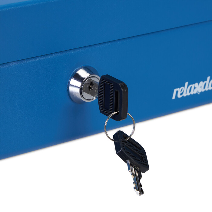 Relaxdays Blue Money Box Euro Coin Sorter