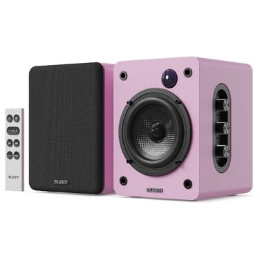Активні колонки Majority D50X | 60W, Bluetooth 5.3, HDMI ARC, AUX | Hi-Fi стерео, для ПК, студійний монітор (Рожевий)