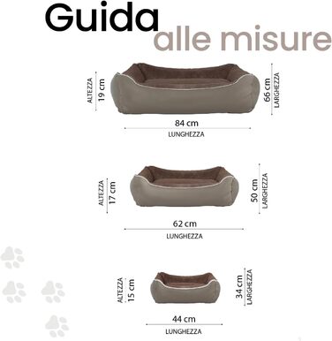 Лежанка для собак та котів Sogni E Capricci NUVOLA, сіра, 62x50x17 см