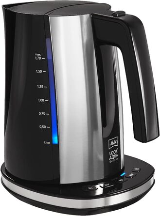 Електричний чайник MELITTA Look Aqua DeLuxe 1026-14 з регулюванням температури (80°C, 95°C, 100°C), 1.7 л, 2400 Вт, з функцією підтримання тепла, в комплекті тостер