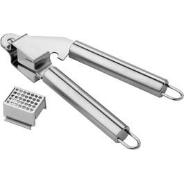 Пресс для часнику та імбиру Chef Aid, нержавіюча сталь, для подрібнення, очищення та нарізання часнику, імбиру, цибулі, миється в посудомийній машині