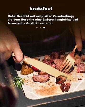 Набір столових приборів Retro на 6 осіб з нержавіючої сталі (рожеве золото, 24 предмети) - вишуканий сервіз в античному бароковому стилі: виделки, ложки, ножі