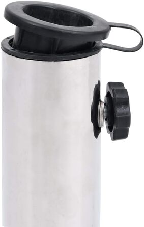 vidaXL Umbrella Stand with Wheels - Parasol Stand - Umbrella Holder - Umbrella Stand - Foot - Terrace - Garden - Light Grey - 45x25x8.3cm - Granite