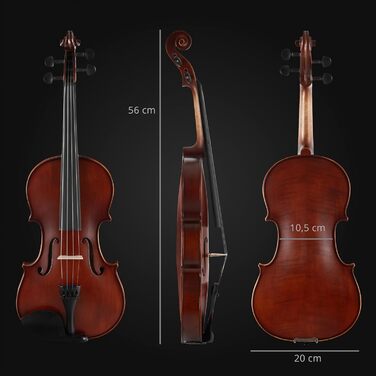 Скрипка Cantabile Brioso 4/4: повний набір для навчання (скрипка, футляр, стійка, смичок)