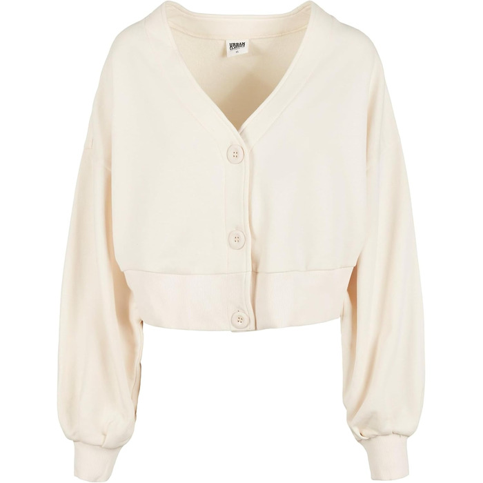 Кардиган жіночий Urban Classics Oversized з органічної бавовни, Short Terry, розмір 3XL, колір Whitesand