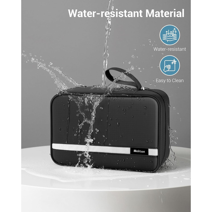 Чоловіча/жіноча косметичка Maliton для подорожей з 4 відділеннями (водостійка, компактна)