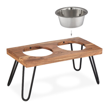 Relaxdays Nap Stand Acacia Wood XL