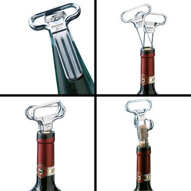 Набір для вина Westmark Wein-Set 6 предметів: штопор, відкривачка Ah-So, 5 лійк для розливу, сталь/цинк/PET, срібно-чорний, 628533E6