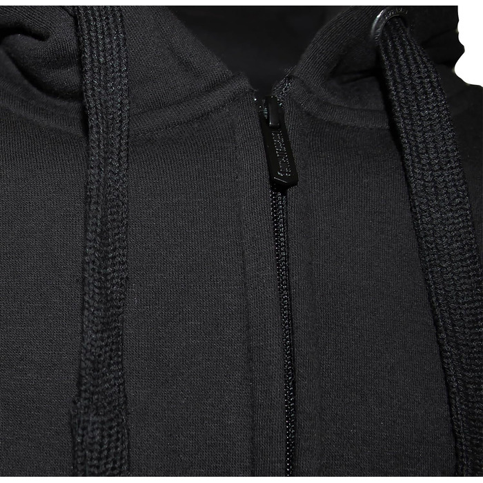 Чоловіча куртка-худі ROCK-IT Apparel на блискавці з капюшоном та бічними кишенями, Regular Fit, преміум тканина, чорна, розмір 4XL