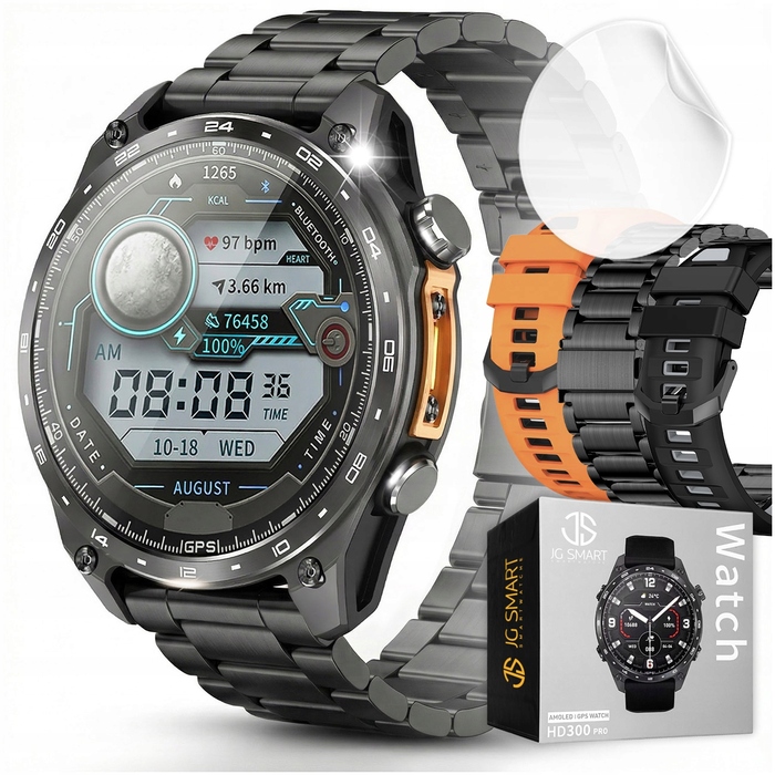 Смарт-годинник JG Smart V.300 Pro з GPS, чорний