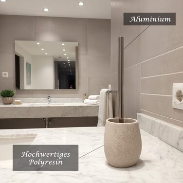 Набір аксесуарів для ванної кімнати бежевого кольору, 3 предмети, сучасний дизайн