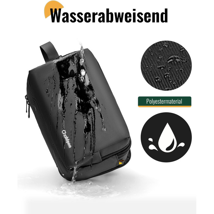 Чоловіча дорожня косметичка Kulturbeutel, водонепроникна косметичка для подорожей, чорна, M