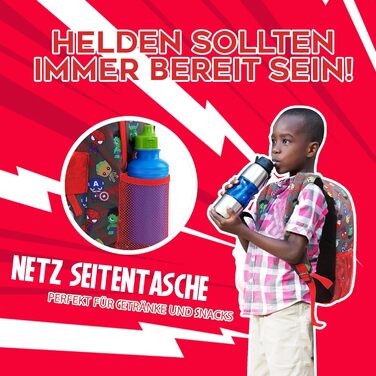 Дитячий рюкзак Marvel Spiderman з дизайном The Avengers, Iron Man та іншими героями. Ідеальний для школи та як подарунок (40x30x16cm)