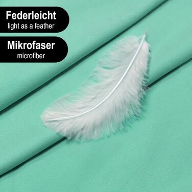 Рушник з мікрофібри Legendwerk® 160x80 см – швидковисихаючий, компактний, для подорожей, фітнесу, міста та відпочинку на природі – легкий, стильний, з сумкою та петлею для підвішування, 1 шт. (Турквіс)