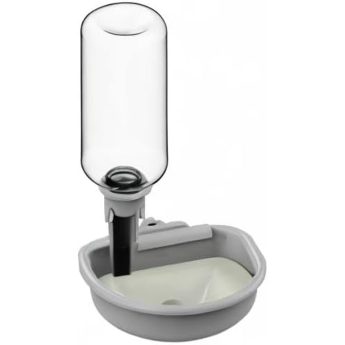 Автоматична поїлка для собак у клітку, 480мл, антиперелив, фонтанчик для собак, котів та кроликів (сірий)