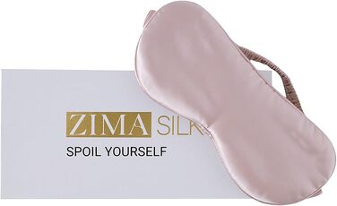 Маска для сну ZIMASILK з 100% чистої шовкової нитки малини, 22 Momme, синього кольору (Marineblau)