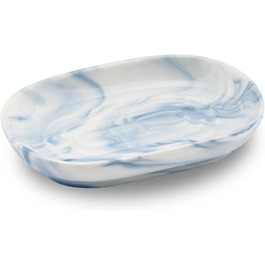 Миска для мила YoHyien з кераміки, антиковзна, блакитна | Мильниця для ванної, душу та кухні