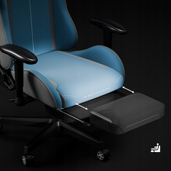 Ігрове крісло Diablo Chairs X-Starter, тканина, чорно-синє