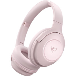 Бездротові навушники DOQAUS Bluetooth з тривалим часом роботи (70 год), Over-Ear, Bluetooth 5.4, Hi-Fi стерео, 3 режими EQ, для подорожей/телефону/ПК (Рожеві)