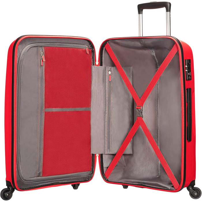 Чемодан American Tourister Bon Air Spinner S, 55 см, ручна поклажа, 31.5 л, червоний (Magma Red)