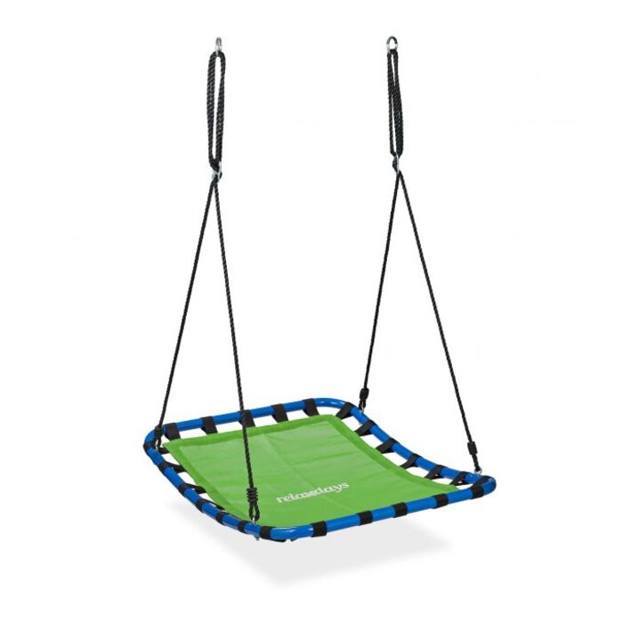 Relaxdays Square Hanging Nest Swing in Green
