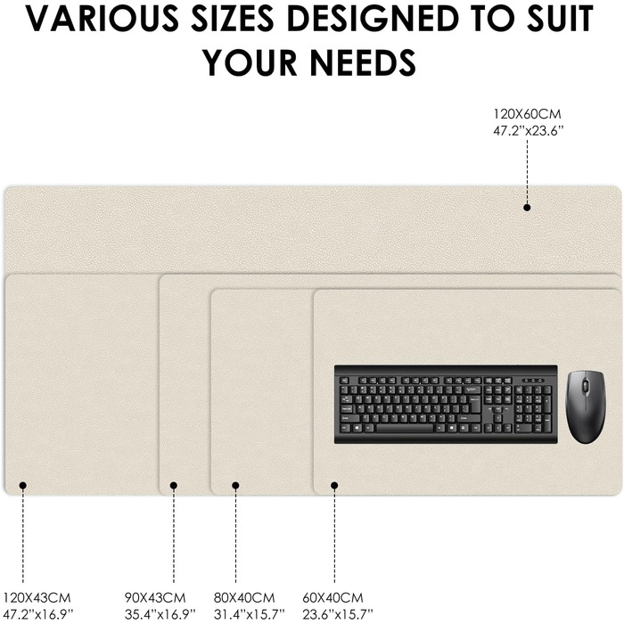 Підкладка на стіл Vicwe 120x60 см, жовта, з ПВХ, антиковзка, для офісу та дому