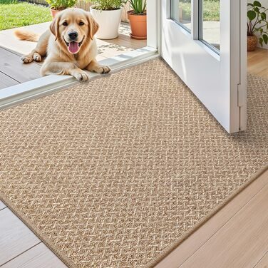 Килимок вхідний COLOR&GEOMETRY 44 x 76 см, протибрудовий килим для дому, нековзкий килимок біля дверей, колір хакі