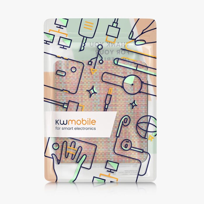 Чохол-книжка kwmobile для Kobo Libra Colour/Tolino Vision Color - яскравий у клітинку (жовто-червоно-зелений)