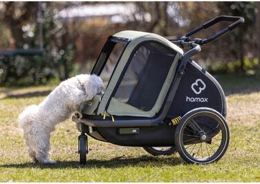 Hamax Puto Hundeanhänger (M, grün) - велосипедний причіп для собак, великий, зелений
