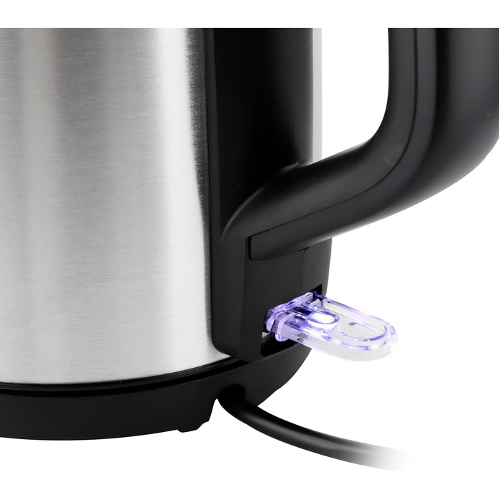 Електричний чайник EMERIO з об'ємом 1.7 л, синя LED-підсвітка, 360° підставка, скло Borosilikat, без BPA, WK-119988.7