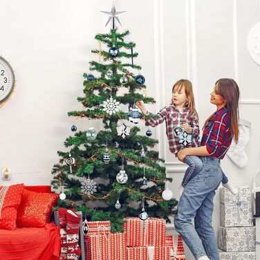 117 блакитних прикрас для ялинки Gaoyong - ідеально для святкування Різдва з родиною та друзями