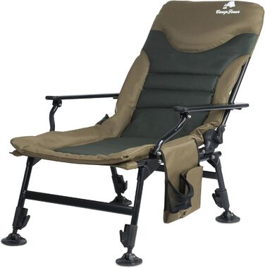 Крісло розкладне CampFeuer Angelstuhl для кемпінгу, риболовлі та відпочинку на природі (оливково-зелений)