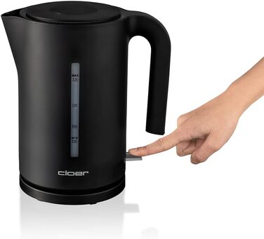 Електричний чайник Cloer 4111, 1.7 л, білий, 2200 Вт, з індикатором рівня води, захист від сухого кипіння та перегріву