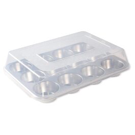 Nordic Ware Muffin Tin with High Sides, 12 Cups, Natural Color
