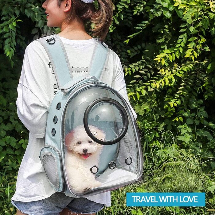 Рюкзак-переноска для котів та собак, рюкзак для тварин, рюкзак-капсула для маленьких котів, цуценят, собак, кроликів, схвалений авіакомпаніями, з вентиляцією, білий
