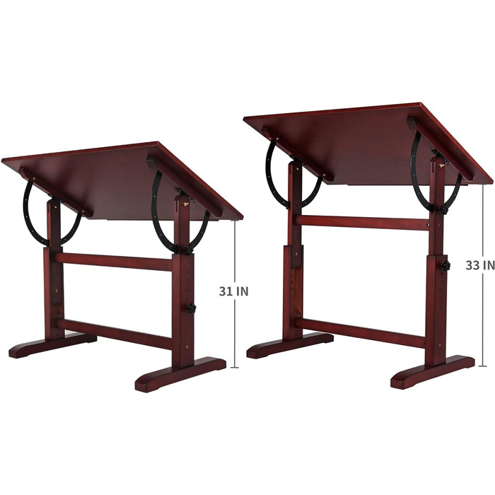MEEDEN Adjustable Height Art Drawing Table - 90x60cm Painting Table for Artists, Studio Desk for Art, Writing, Reading