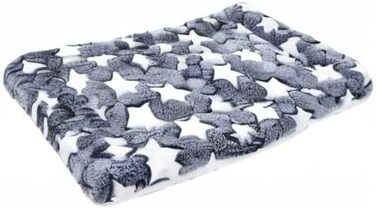 М'який флісовий плед для домашніх тварин (собаки/коти), блакитний фон з білими зірками, 89 x 68 см