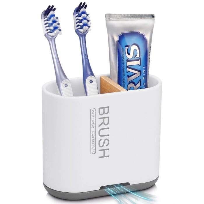 Тримач для зубної щітки електричної, органайзер для ванної кімнати, знімний, з отвором для стоку води, для сім'ї, дітей (Білий, Середній)