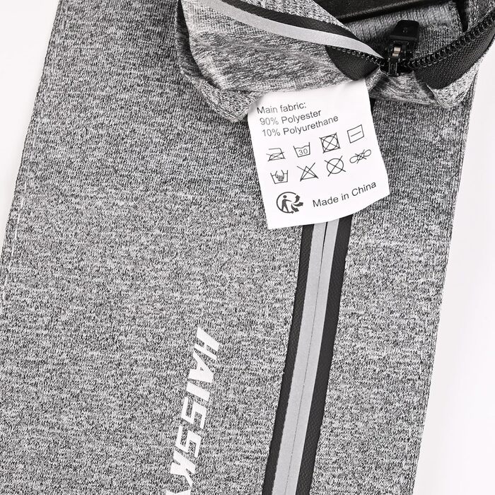 Сумка на пояс Haissky для бігу та спорту: чорна/сіра, для телефону до 6.9 дюймів