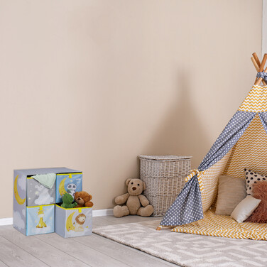 Relaxdays Children's Shelving Unit with Boxes