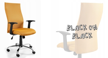 Офісне крісло Black On Black Yellow Unique