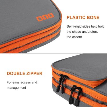 Gocokia Double-Layer Travel Bag for Electronic Accessories with Large Capacity