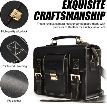 Чохол для камери Cwatcun: водонепроникний, ретро-дизайн, сумісний з Canon, Nikon, Sony (SLR/DSLR, беззеркальні)