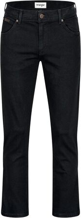 Джинси чоловічі Wrangler Texas Regular Fit Authentic Straight, еластичні, чорного кольору (42W/34L) + ремінь чорний