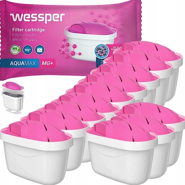 Набір фільтрів для води WESSPER MAGNEZ AQUAMAX MG+ (12 шт.) — сумісні з глечиками BRITA та DAFI
