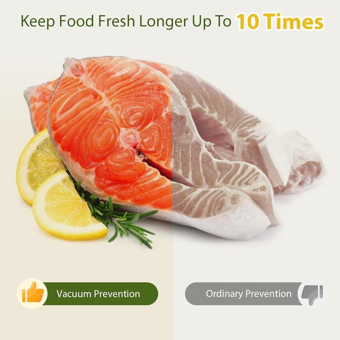 Вакуумний апарат Automatik 6-в-1 для продуктів харчування, з 50 пакетами, цифровий таймер, для сухих та вологих продуктів