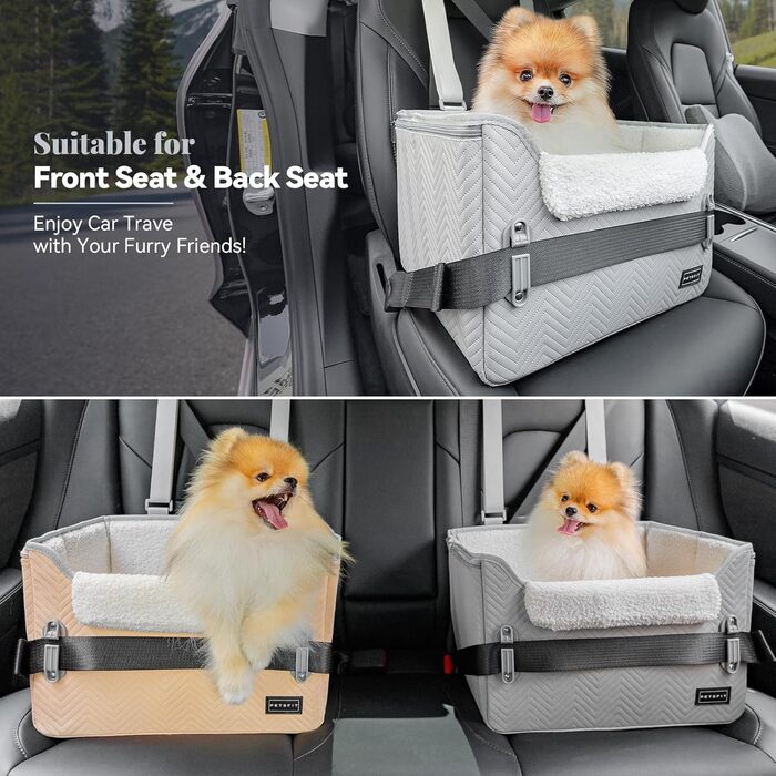Автомобільний лежак для собак Petsfit - безпечний та зручний, сірий