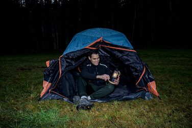Brennenstuhl LED Rechargeable Camping Lantern CAL 1 (350 lm, IP44, up to 75h runtime, infinitely dimmable, adjustable color temperature, rechargeable USB outdoor lamp with hemp rope and bamboo base)
